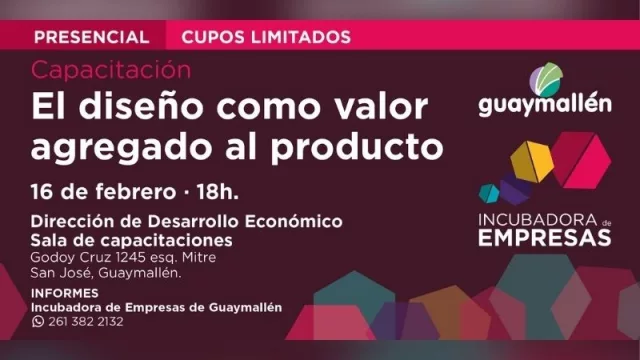Se realizará una capacitación sobre diseño de productos para emprendedores