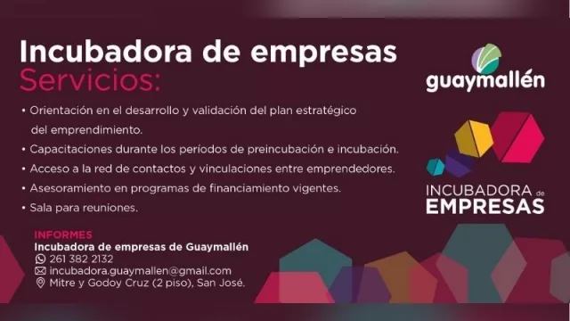 Incubadora de empresas: el espacio de Guaymallén para el desarrollo de sus emprendedores