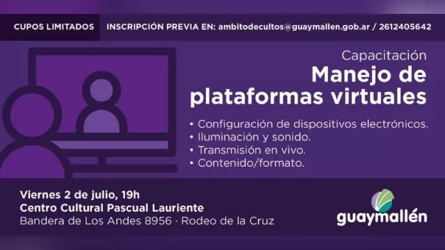 Una capacitación para aprender a manejar plataformas virtuales (gratuita y presencial, con cupos limitados)