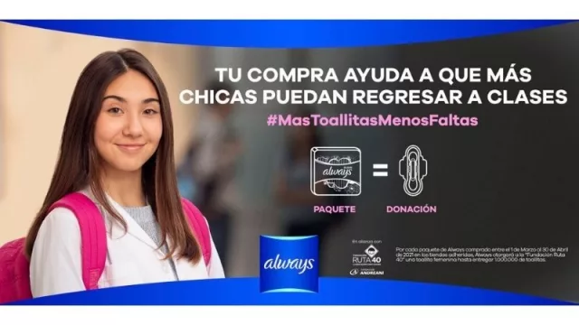 La Multinacional P&G llega con su campaña para beneficiar a niñas de 18 escuelas de Mendoza