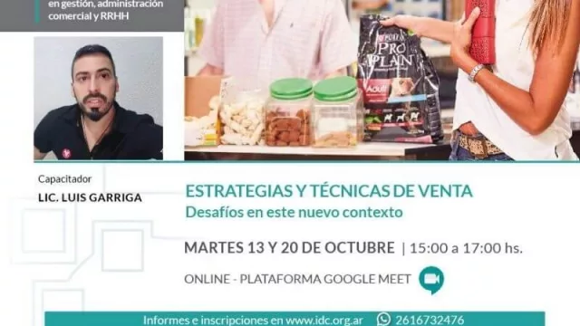 Comienza el ciclo de capacitación en estrategias y técnicas de venta dictado por el IDC y la UNCuyo