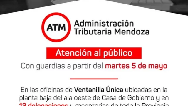 ATM comienza hoy la atención presencial al público (con guardias)