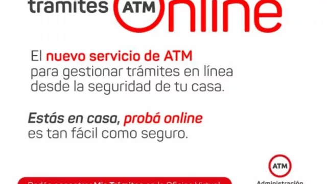 ATM recuerda que se encuentra disponible el servicio “Mis trámites online”