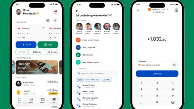 No me pases tu CBU ni alias: teniendo tu número de teléfono te puedo mandar dinero con Modo (como Bizum en España)