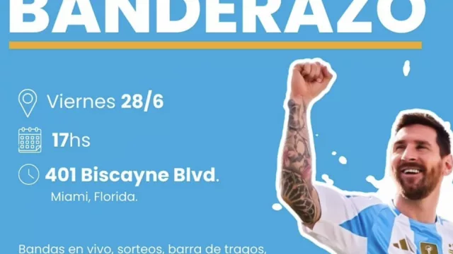AFA y los medios convocan a un super banderazo argentino hoy, en Bayside Marketplace (pasale urgente este dato a todo fan de Argentina que esté en Miami)