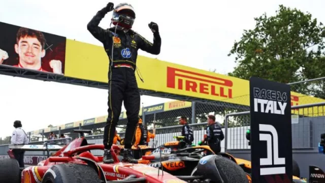 ¡Mamma mía! Ferrari vence de la mano de Leclerc a McLaren (con una genialidad estratégica en Monza)