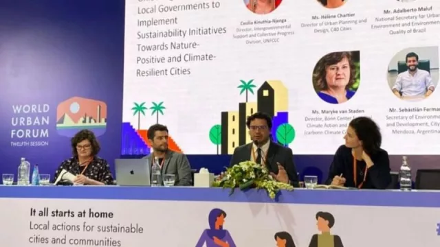 Mendoza expuso sobre gestión climática en un foro urbano de trascendencia mundial