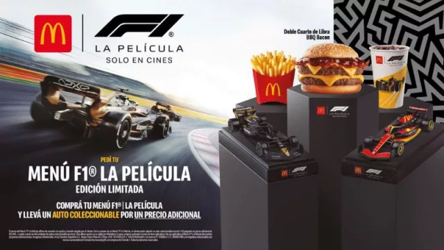 McDonald’s pisa el acelerador con el regreso del Menú F1, ahora con autos coleccionables