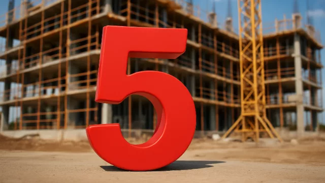 La construcción se sacó un 5