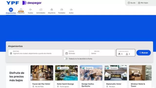 YPF y Despegar se unen para impulsar viajes y turismo en Argentina (descuentos de hasta un 15% en hoteles y otros servicios)