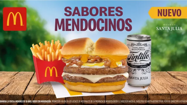 Vuelve Sabores Mendocinos: McDonald’s lanzó su Menú Vendimia en Mendoza (y refuerza su alianza con la industria local)