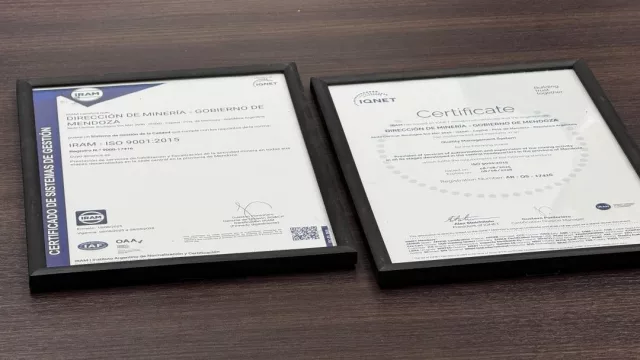 Minería de Mendoza ratifica su certificación ISO 9001 y fortalece la transparencia del sector